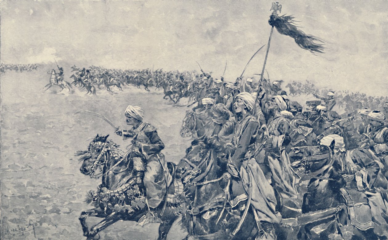 Angriff der Mameluken in der Schlacht von Austerlitz, 1896 von Unbekannt