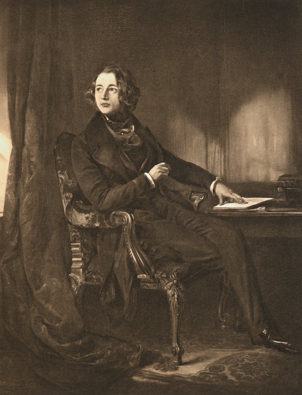 Charles Dickens, englischer Romanautor und Journalist von Unbekannt