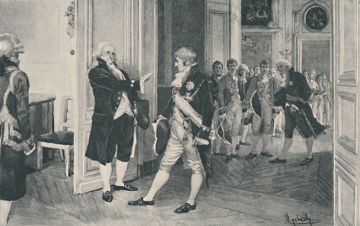 Karl und Ferdinand in Bayonne, 1808, 1896 von Unbekannt