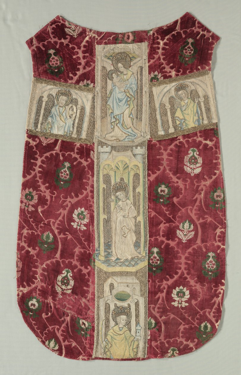 Kaselrückseite mit besticktem Orphrey-Band von Unbekannt