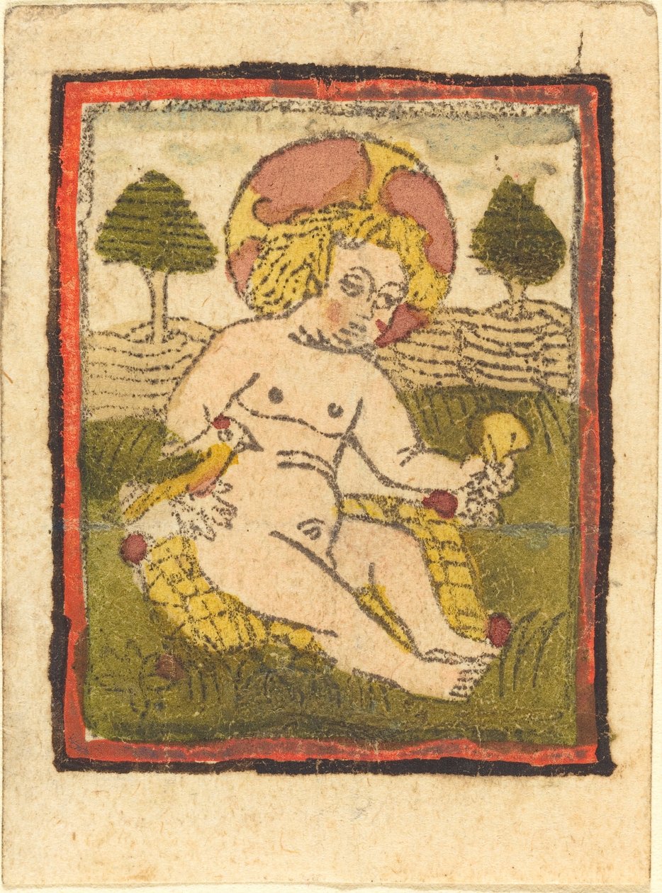 Christuskind mit Vogel, 1460-1470 von Unbekannt