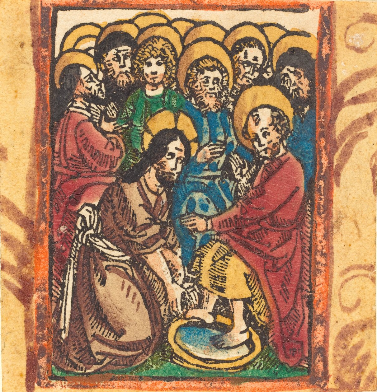 Christus wäscht die Füße der Apostel von Unbekannt