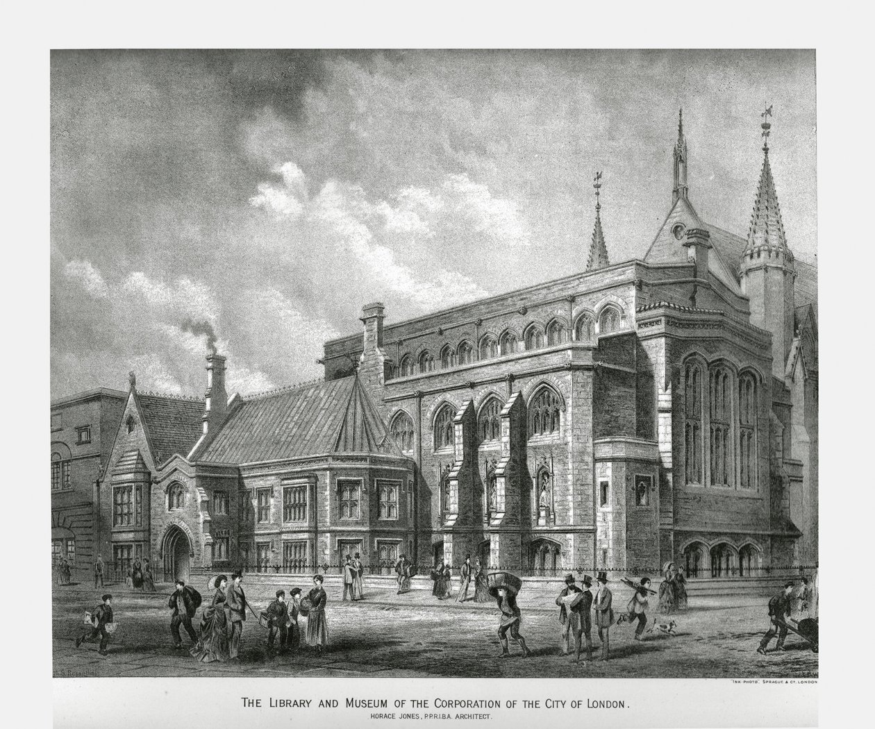 Stadtbibliothek und Museum von London, 1886 von Unbekannt