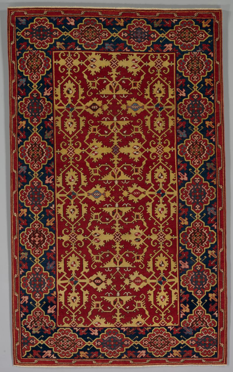 Klassischer türkischer Teppich mit Lotto-Muster, 1600-1650 von Unbekannt