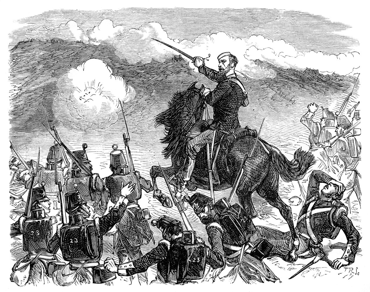 Codringtons Brigade in der Schlacht an der Alma, Krimkrieg, 1850er, 1888 von Unbekannt