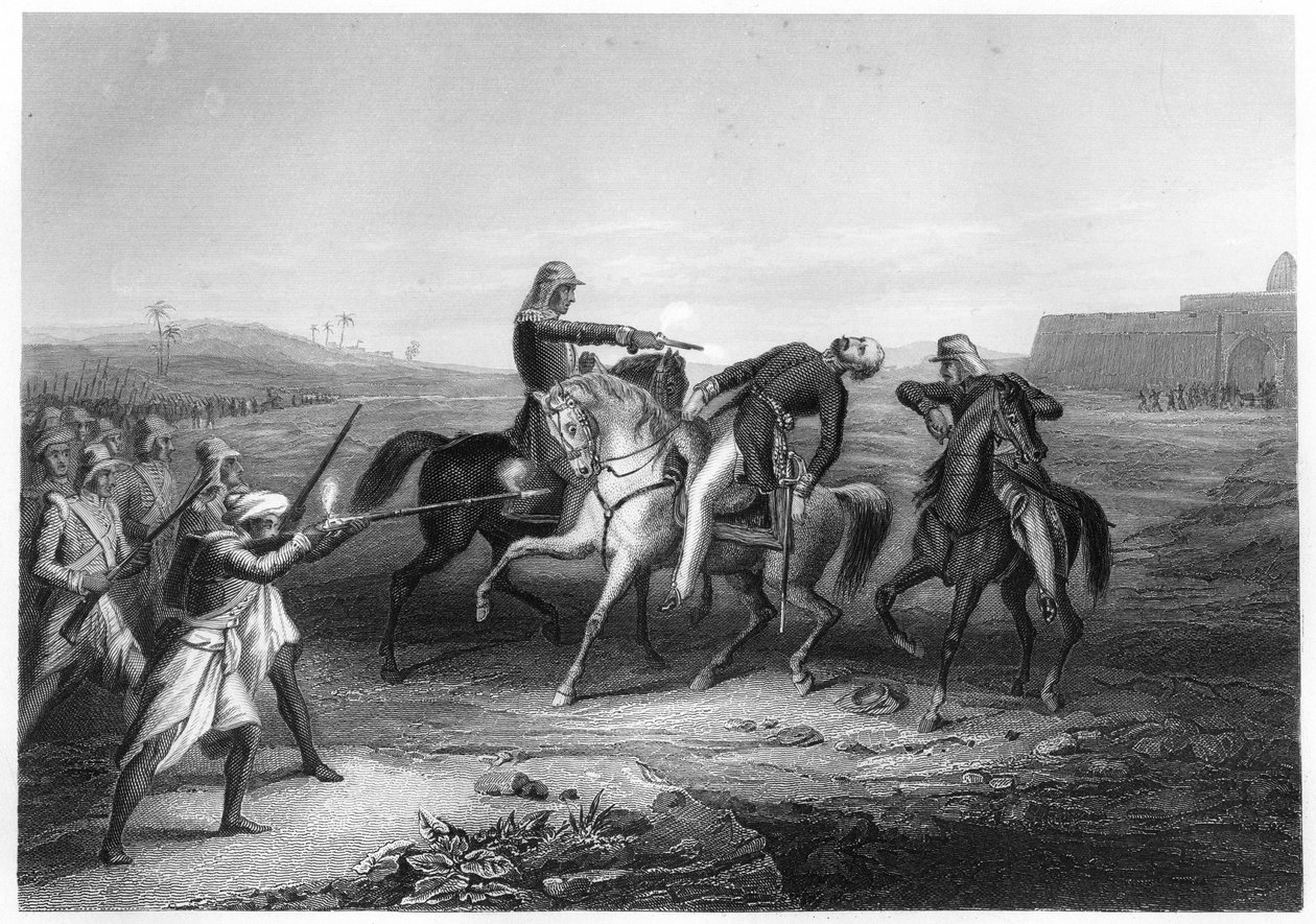 Oberst Platt, getötet von den Meuterern in Mhow, ca. 1860 von Unbekannt