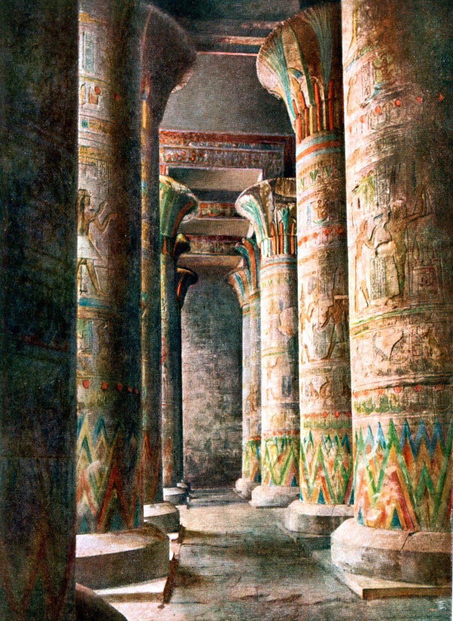 Säulen, Tempel des Horus, Edfu, Ägypten, 20. Jahrhundert von Unbekannt
