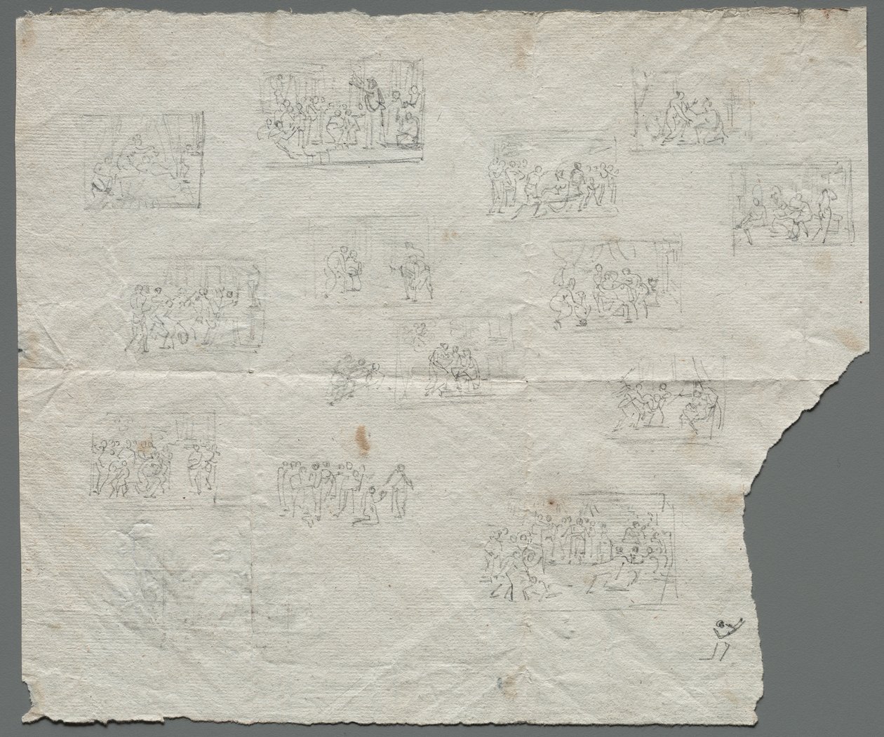 Kompositionsskizzen nach Raffael und anderen Künstlern recto, ca. 1800 von Unbekannt