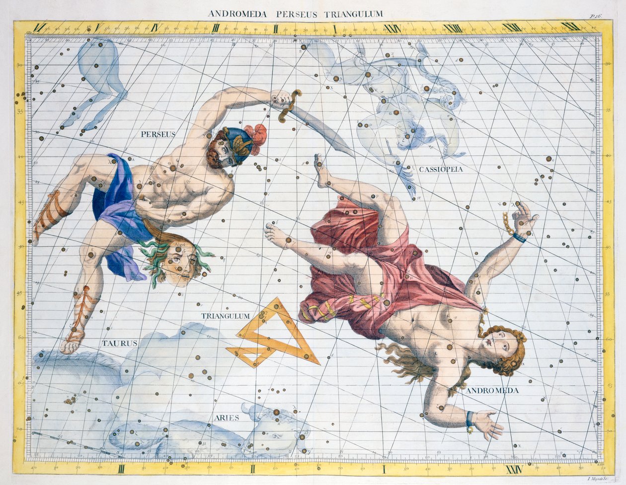 Sternbilder von Perseus und Andromeda von Unbekannt