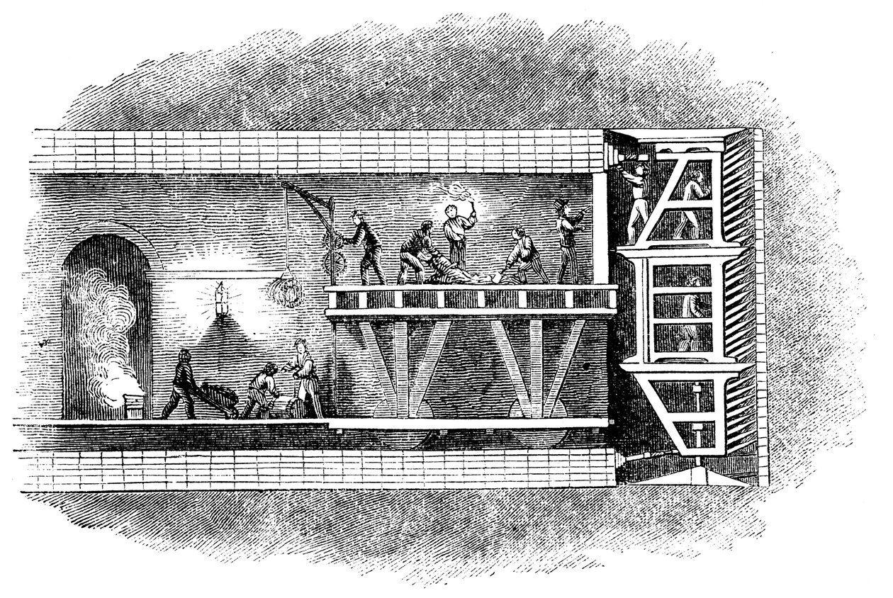 Bau des Thames-Tunnels, London, 1825-1843 von Unbekannt