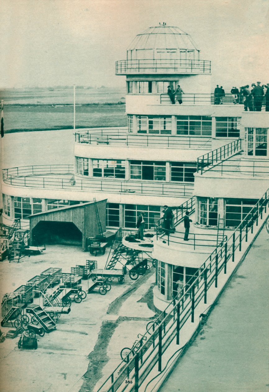 Kontrollturm am Flughafen Le Bourget, Paris, ca. 1936-1937 von Unbekannt