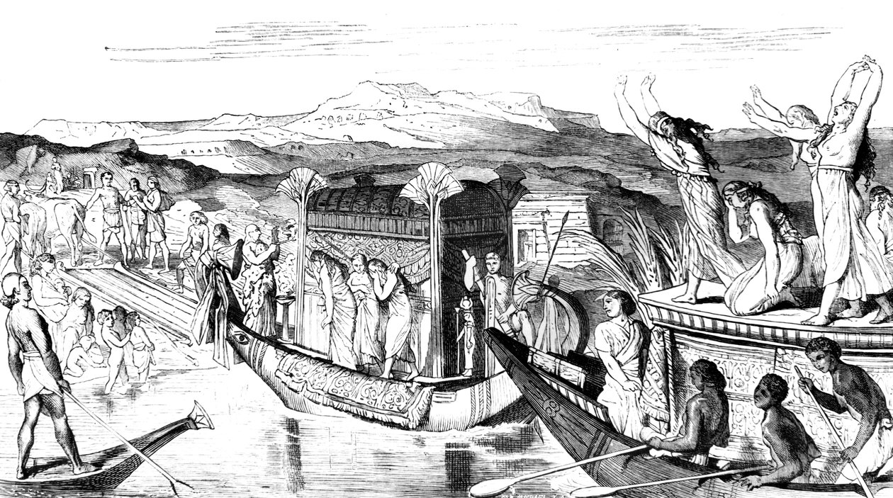 Konvoi kehrt mit einer Nekropole zurück, Ägypten, 1881 von Unbekannt