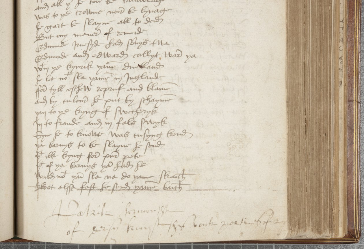 Kopie der Chronik von Andrew of Wyntoun, Fol 224 recto, (Detail), ca. 1550 von Unbekannt