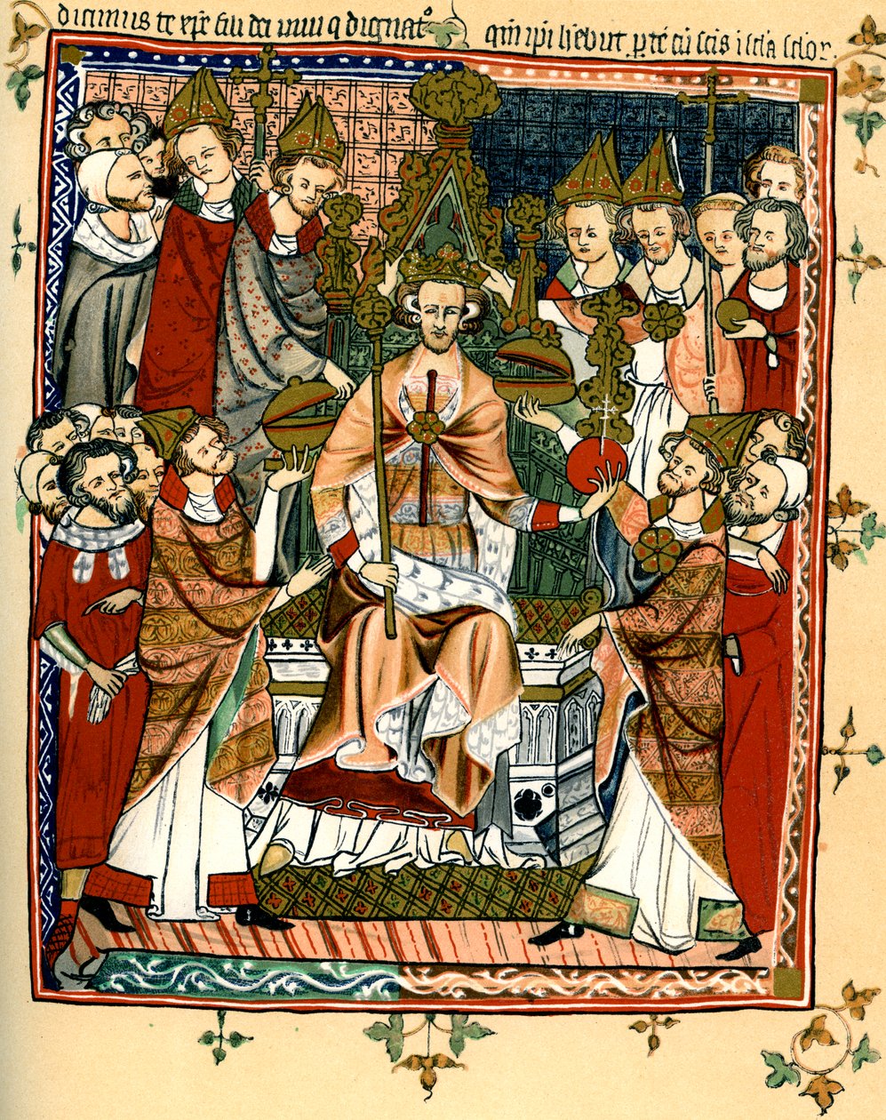 Krönung eines Königs, frühes 14. Jahrhundert, 1893 von Unbekannt