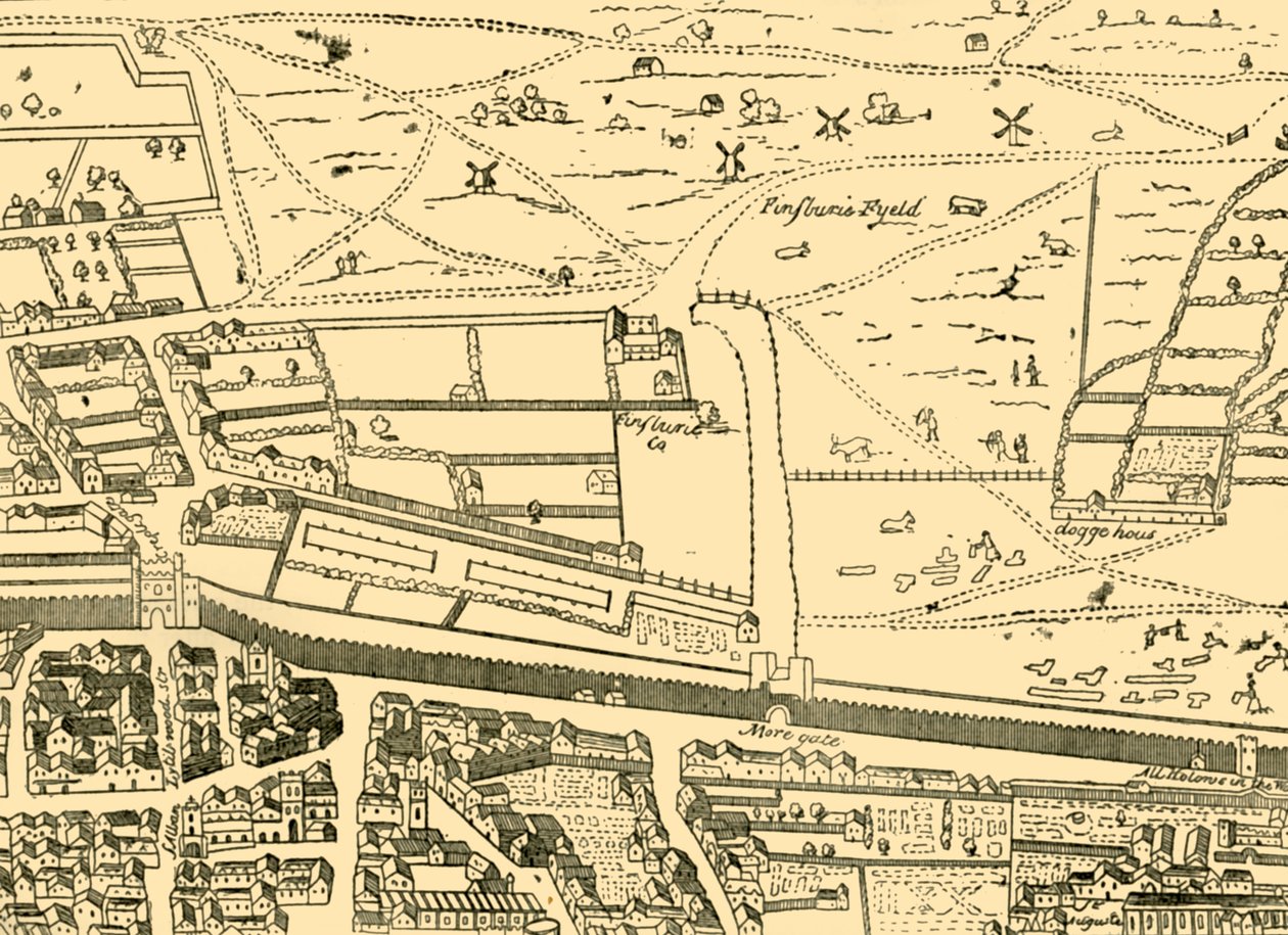 Cripplegate und Umgebung, c1872 von Unbekannt
