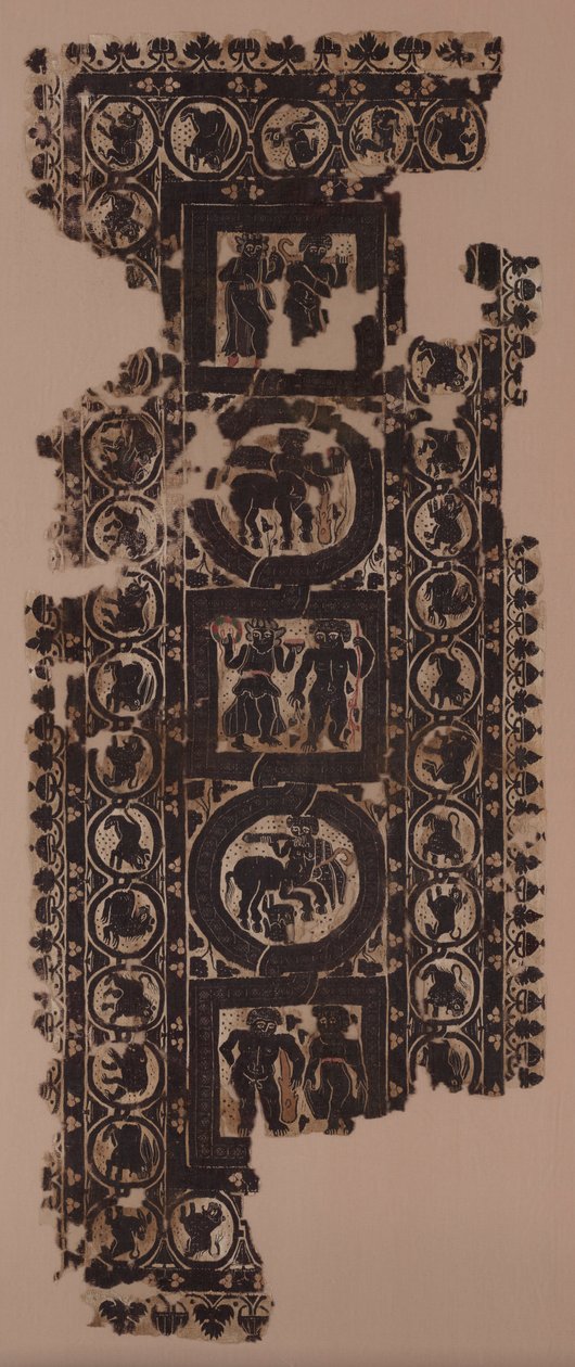 Vorhangpaneel mit Szenen des Feierns, 500er von Unbekannt