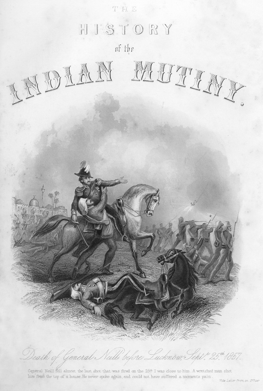 Tod von General Neill vor Lucknow, 25. September 1857, um 1860 von Unbekannt