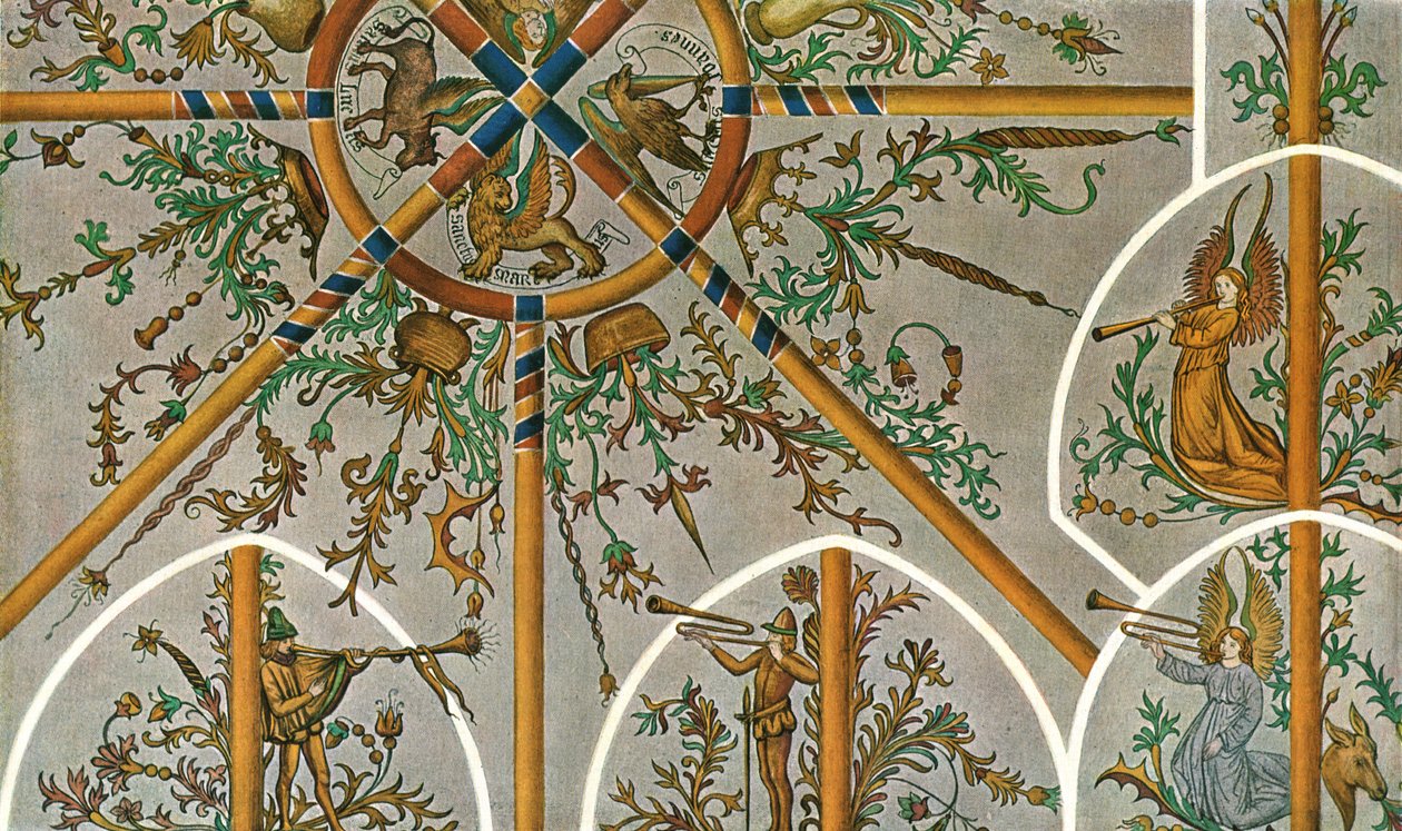 Dekoration in der Kirche von Stedum, Groningen, Niederlande, 1928 von Unbekannt