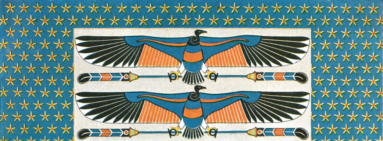 Detail der Deckenmalerei im Grab von Bekenranef in Sakkara, Ägypten, 1928 von Unbekannt