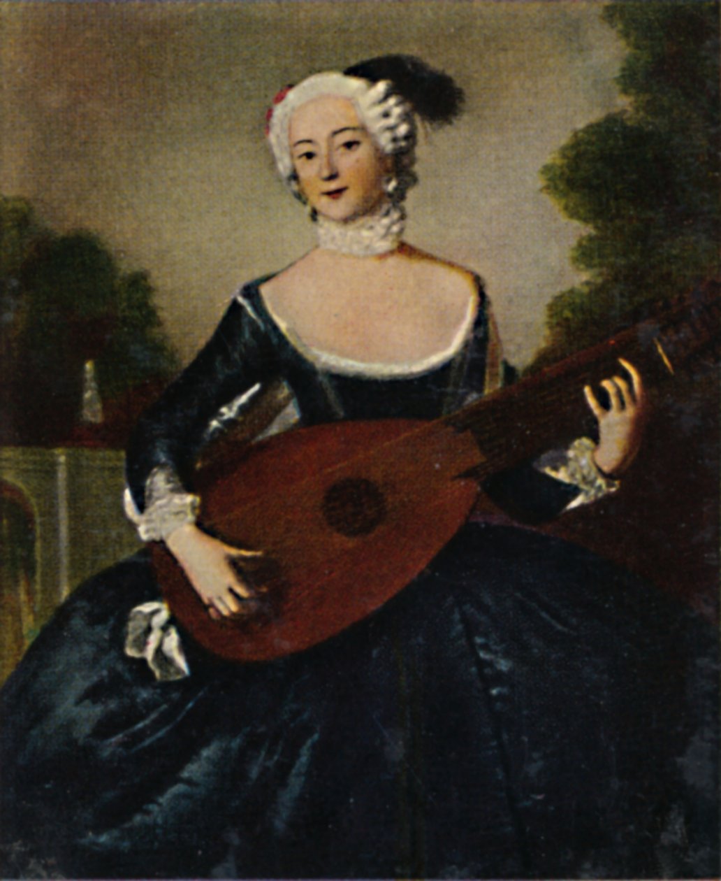 Die Lieblingsschwester Friedrichs des Großen, 1709-1758 - Gemälde von Pesne, 1934 von Unbekannt