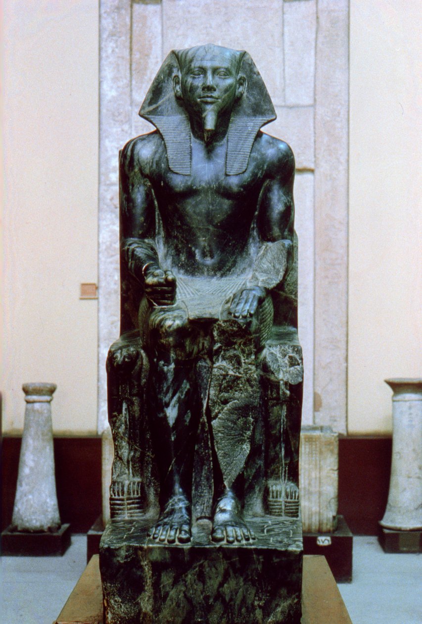 Dioritstatue des altägyptischen Pharaos Khafre, 26. Jahrhundert v. Chr. von Unbekannt