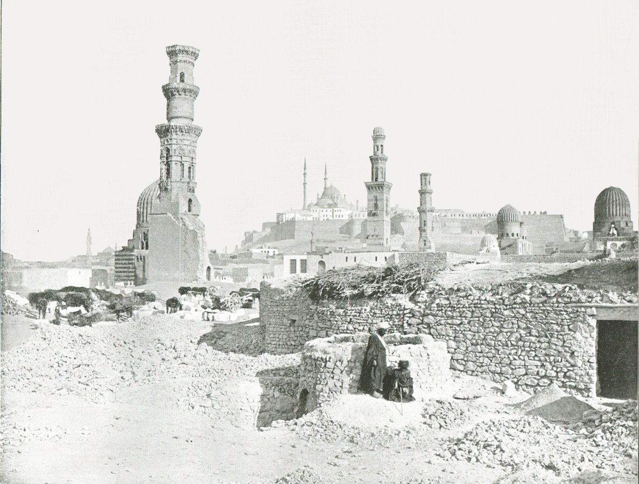 Fernansicht der Zitadelle, Kairo, Ägypten, 1895 von Unbekannt