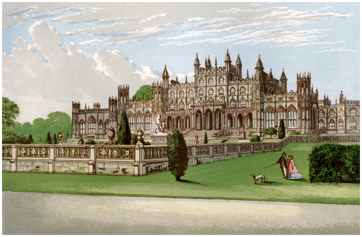 Eaton Hall, Cheshire, Heim des Herzogs von Westminster, um 1880 von Unbekannt