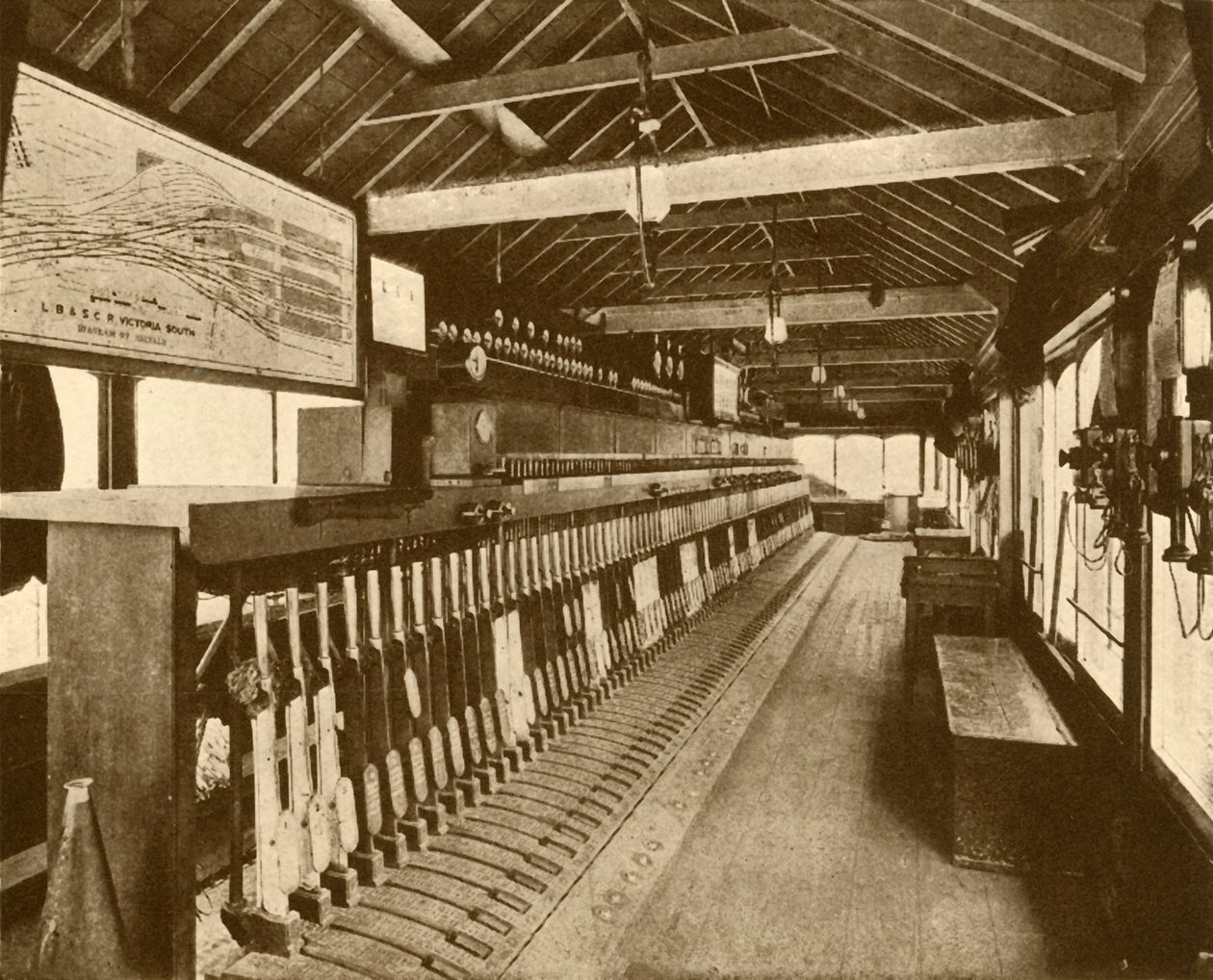 Elektromechanisches Stellwerk in Victoria, Southern Railway, 1930 von Unbekannt