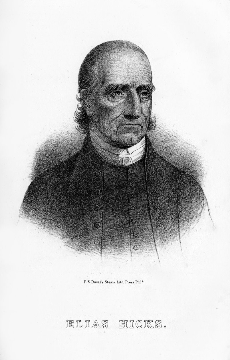 Elias Hicks, amerikanischer Prediger, 1854 von Unbekannt