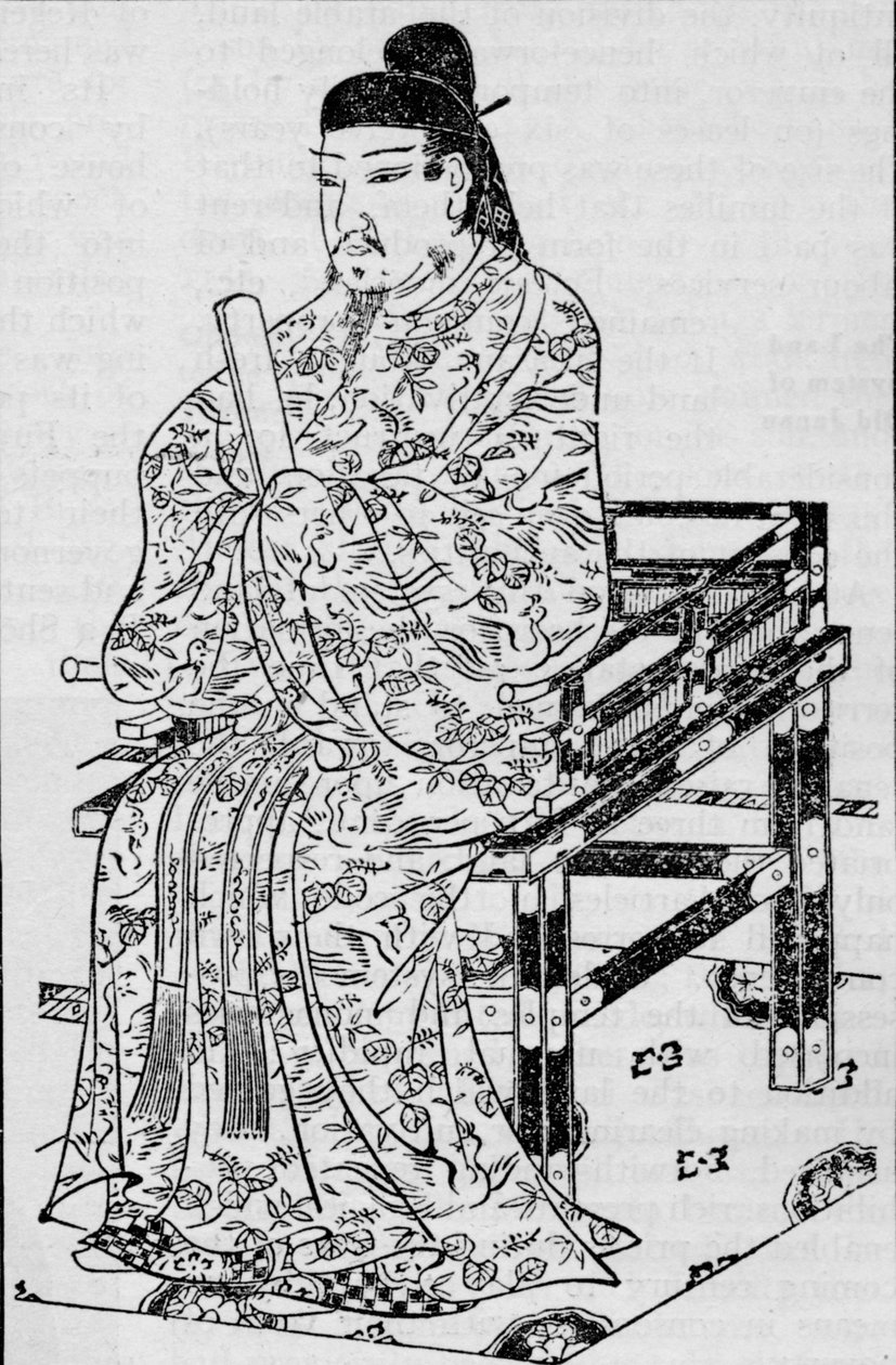 Kaiser Kanmu, der das japanische Erbfolgegesetz einführte, 1907 von Unbekannt
