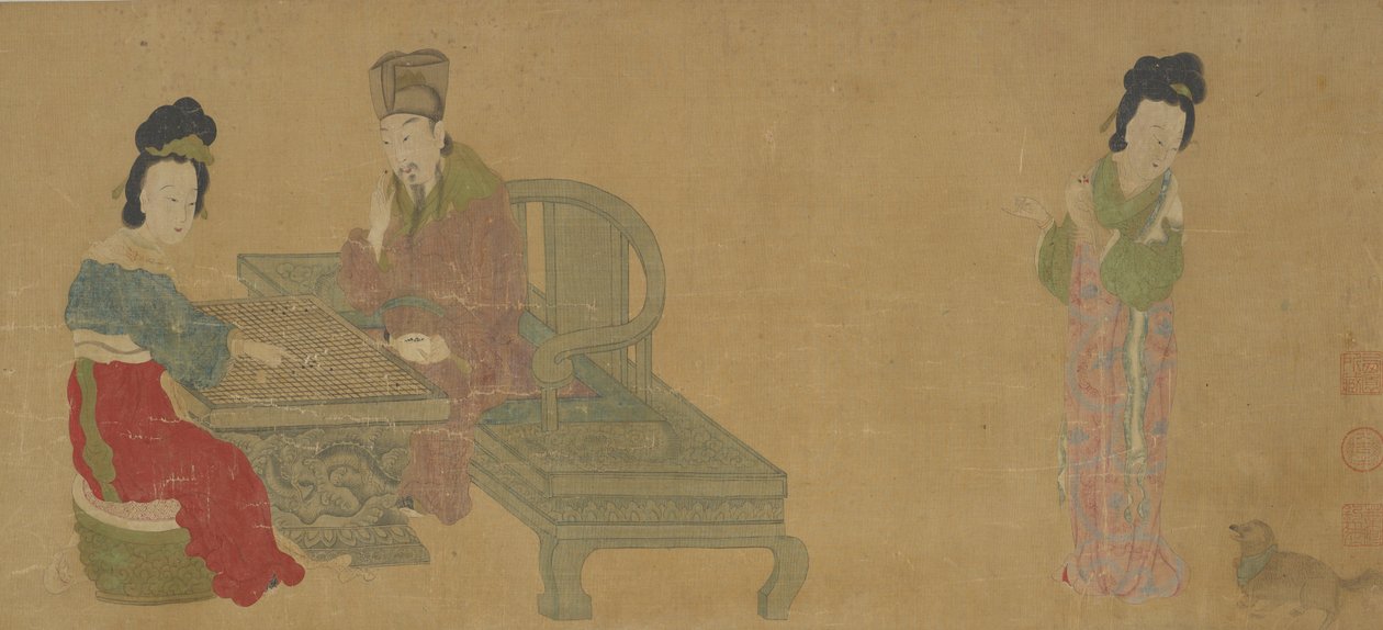 Kaiser Minghuang und Gemahlin Yang beim Weiqi-Spiel von Unbekannt