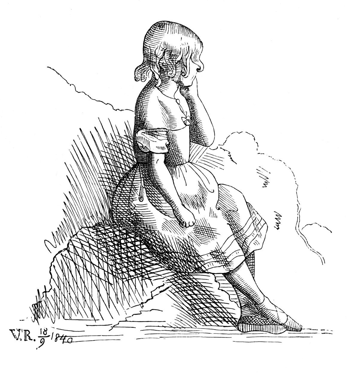 Radierung von Königin Victoria, 1840, 1900 von Unbekannt