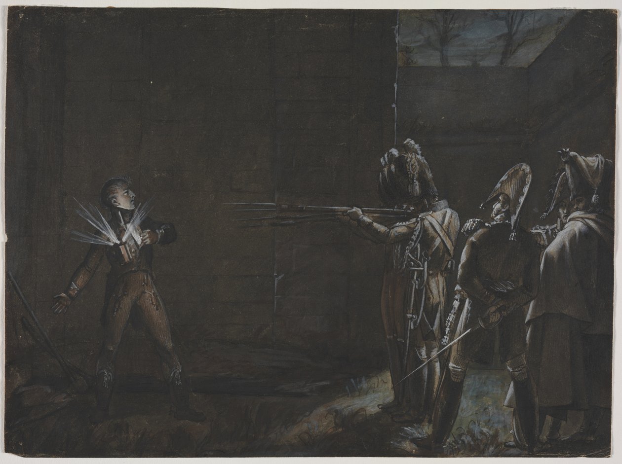 Hinrichtung des Herzogs von Enghien, 21. März 1804, ca. 1870 von Unbekannt