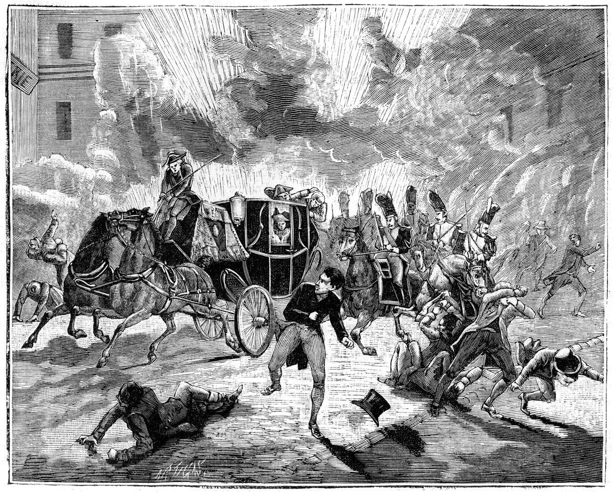 Explosion in der Rue de la Loi, Paris, Frankreich, 24. Dezember 1800 1882-1884 von Unbekannt