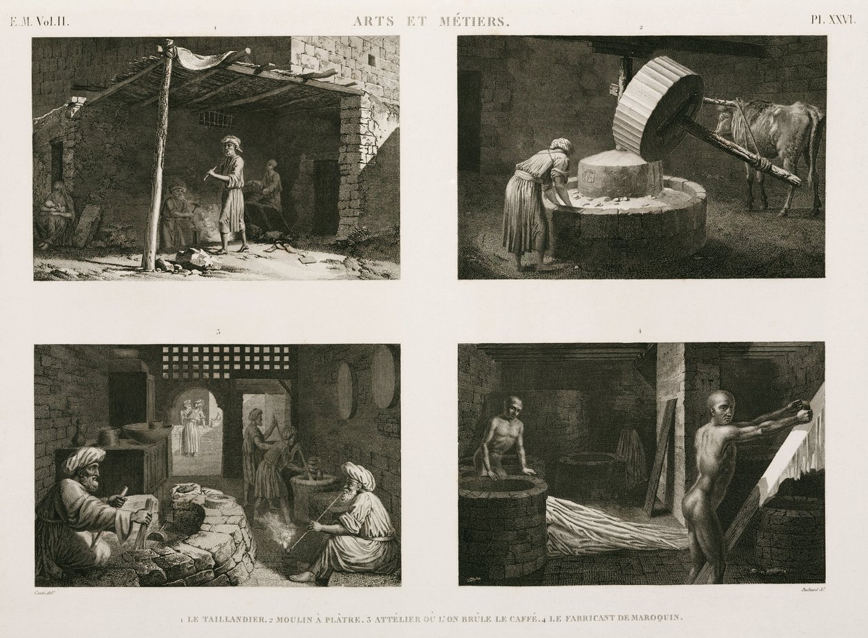 Herstellung, Verschiedene Handwerksindustrien, Ägypten, ca. 1798 von Unbekannt