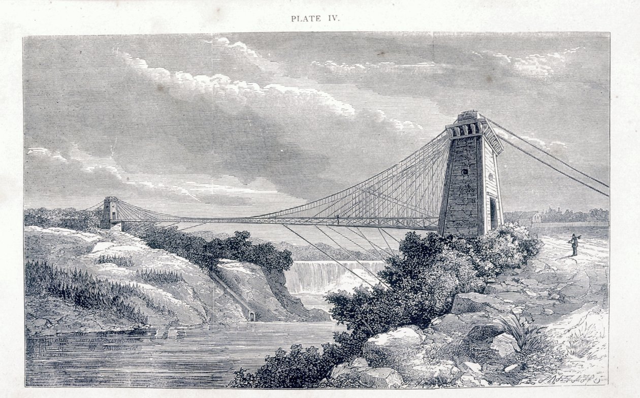 Falls View Hängebrücke, Niagara, Nordamerika, um 1869-1889 von Unbekannt