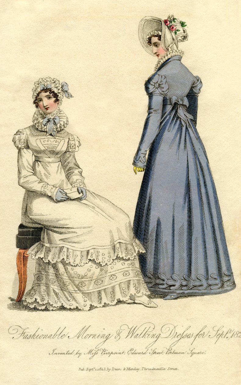 Modische Morgen- und Spazierkleider aus dem September 1823 von Unbekannt