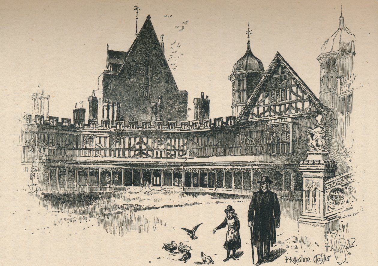 Fessel-Schloss oder Hufeisen, Kreuzgang, 1895 von Unbekannt