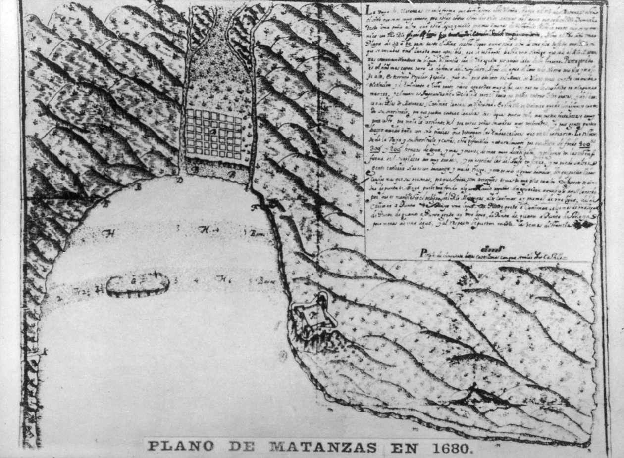 Erste Zeichnungen von Matanzas, 1680, 1920er Jahre von Unbekannt