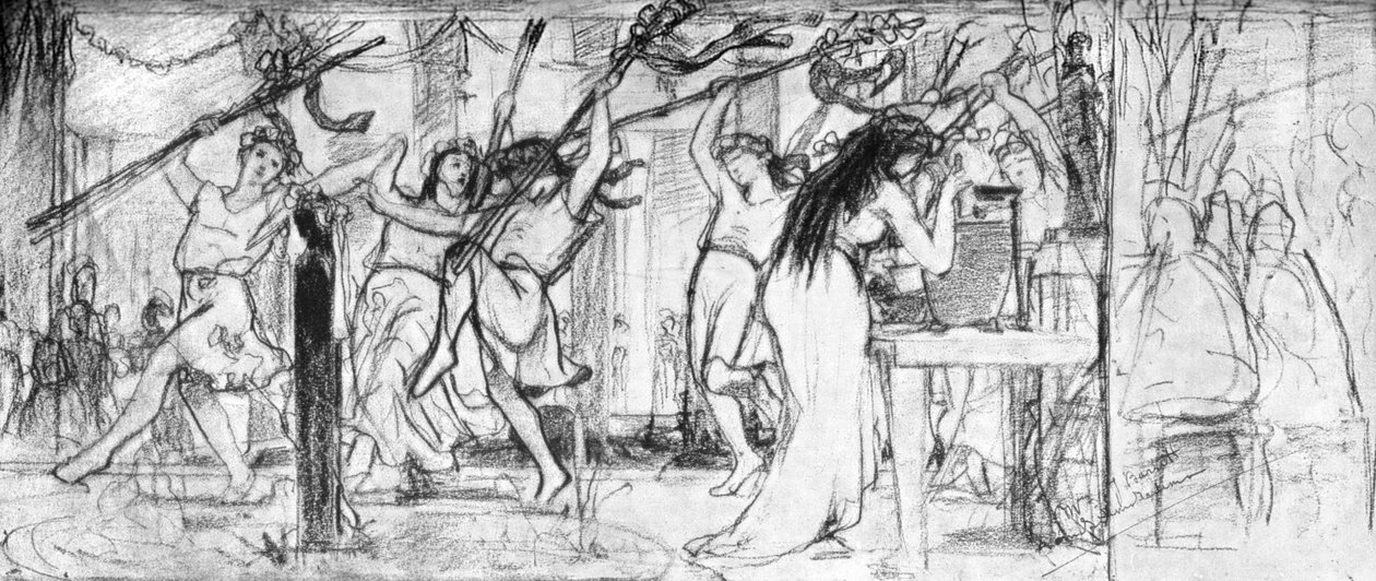 Erster Entwurf des Weinfestes, ca. 1871 ca. 1880-1882 von Unbekannt