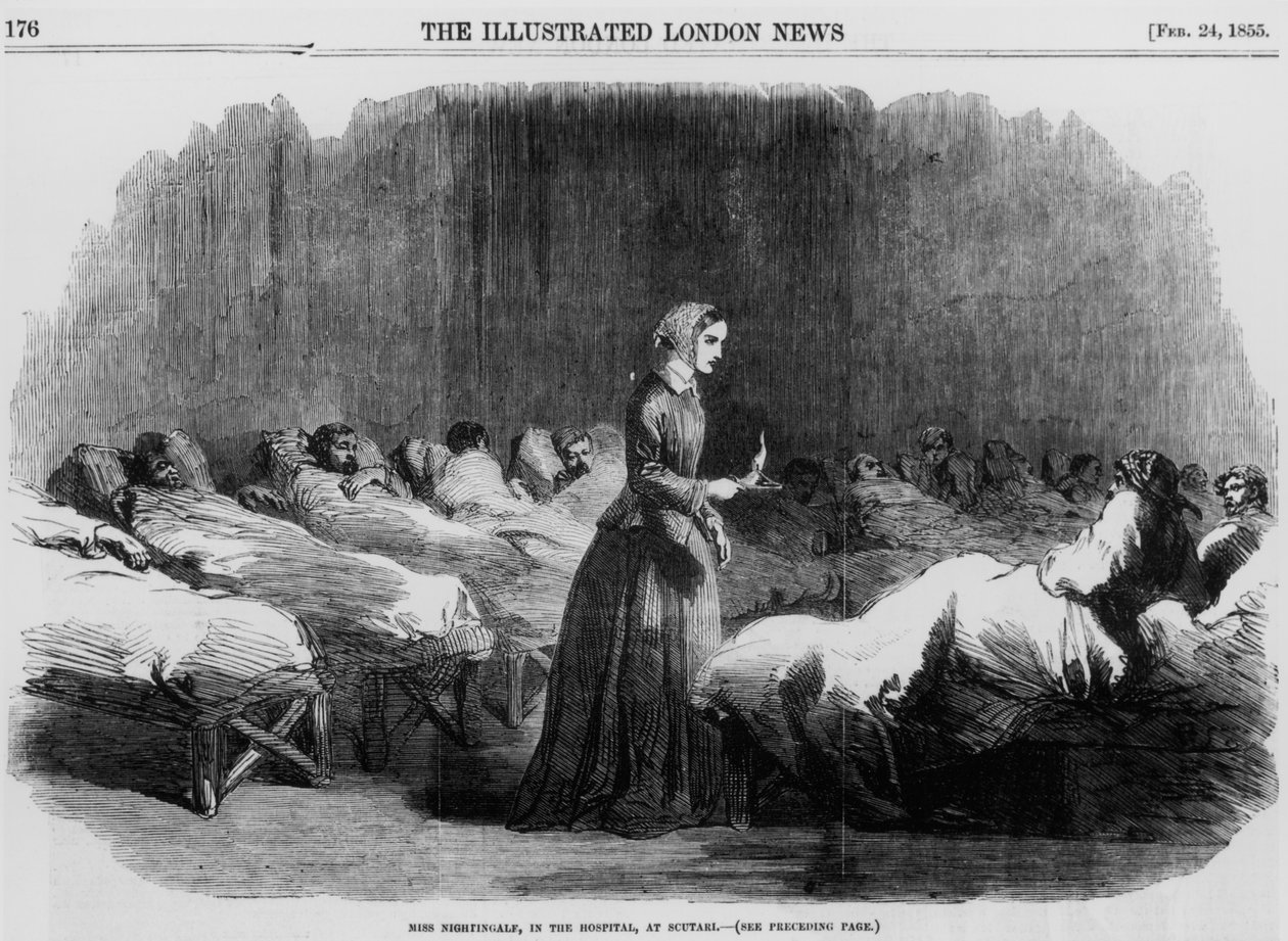 Florence Nightingale, englische Krankenschwester und Krankenhausreformerin, 1855 von Unbekannt