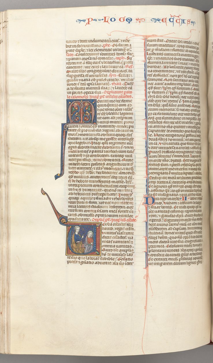 Fol. 247v, Ecclesiastes, historisierte Initiale V, Salomo lehrt, ca. 1275-1300 von Unbekannt