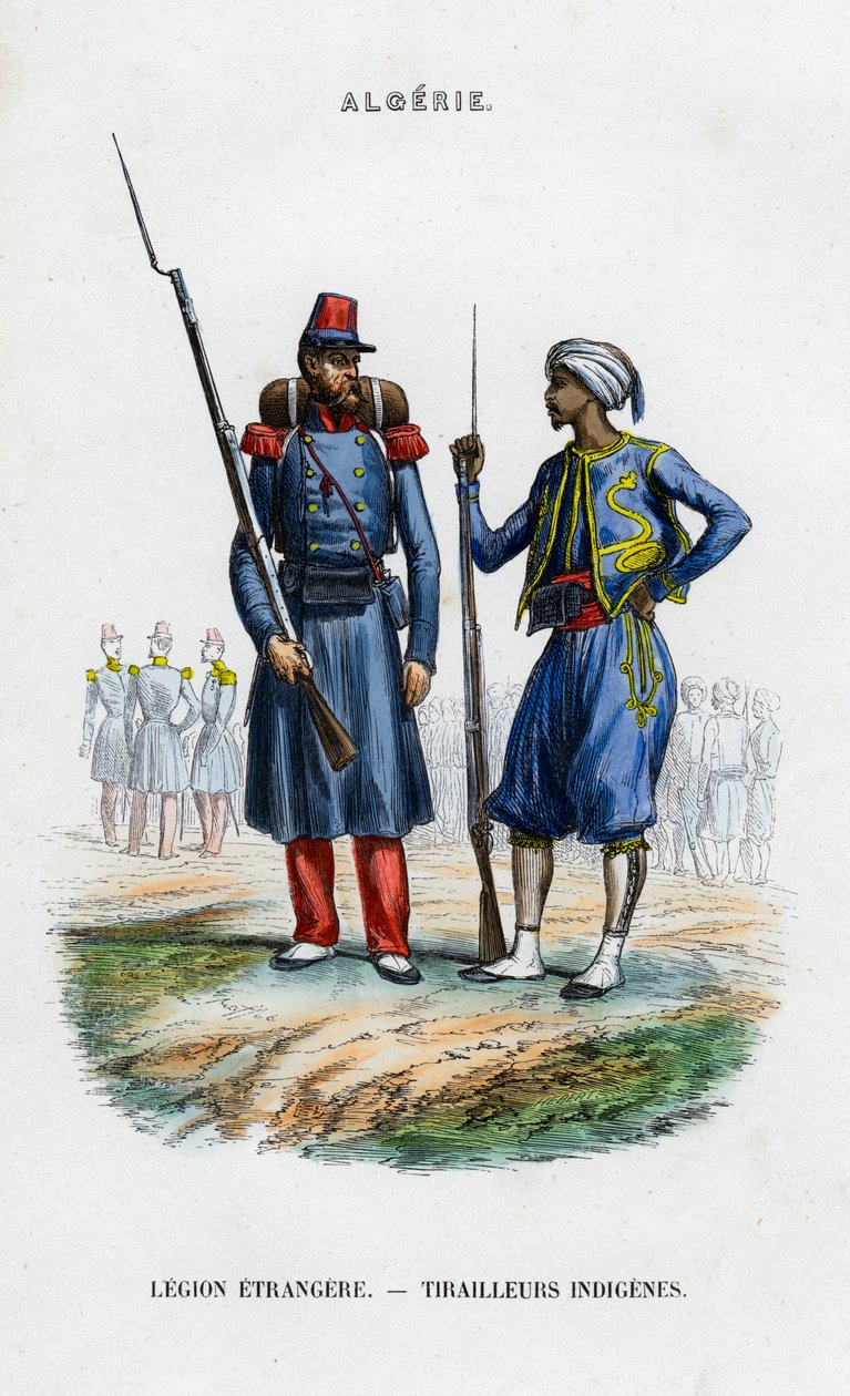 Fremdenlegionär und einheimischer Scharfschütze, Französische Armee in Algerien von Unbekannt