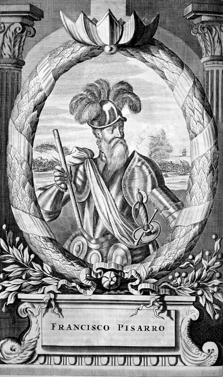 Francisco Pizarro, spanischer Konquistador des 15. Jahrhunderts, 1671 von Unbekannt