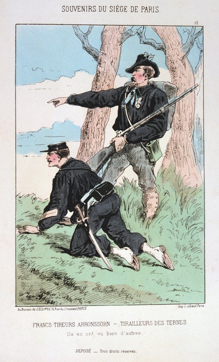 Francs Tireurs Arronssohn - Tirailleurs des Ternes, Belagerung von Paris, 1870-1871 von Unbekannt