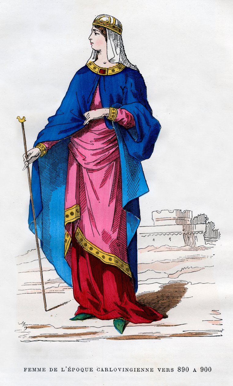 Fränkische Frau zur Zeit der Karolinger, 890-900, 1882-1884 von Unbekannt