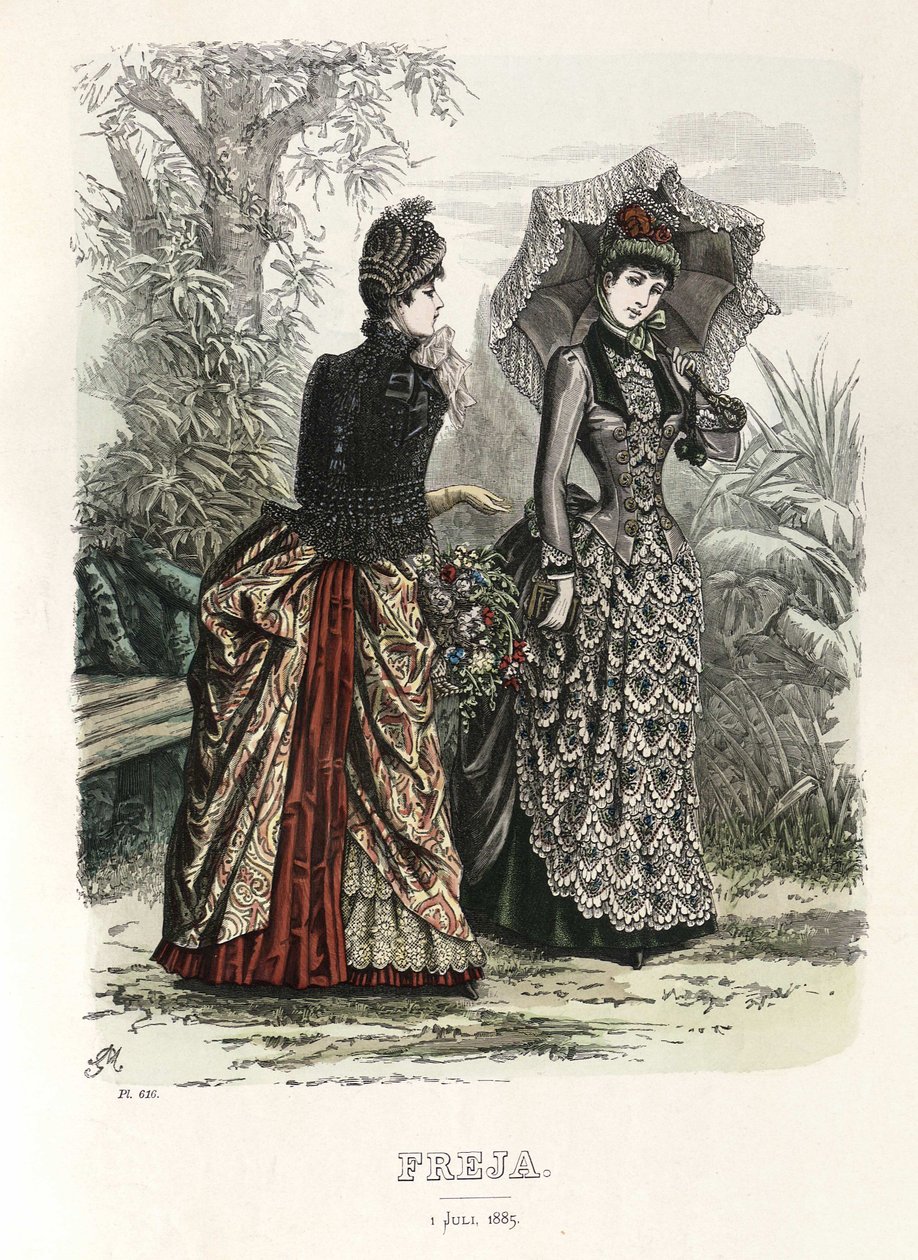 Freja illustrierte skandinavische Modezeitung 1885, Illustration Nr. 13 von Unbekannt