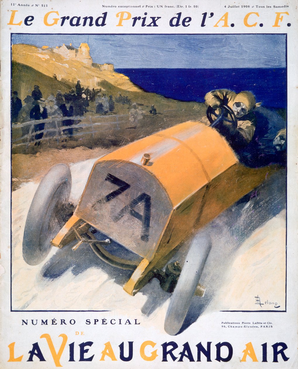 Französischer Grand Prix, Titelblatt der Zeitschrift La Vie au Grand Air von Unbekannt
