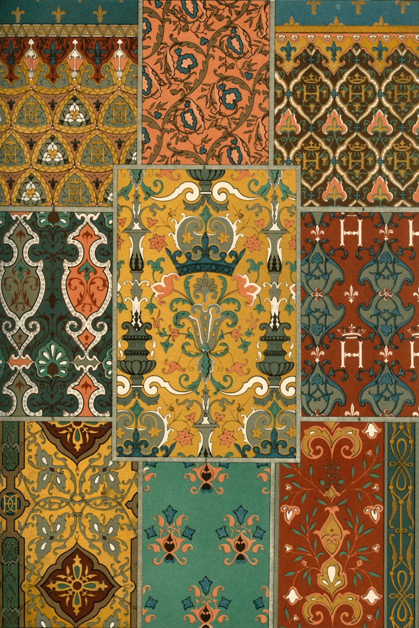 Französische Renaissance-Teppichmalerei, 1898 von Unbekannt