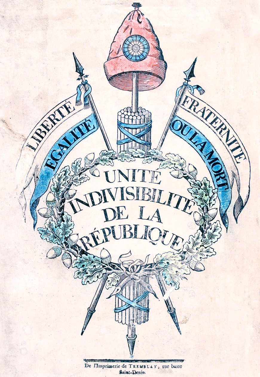 Französische Revolution 1789: Allegorisches Emblem der Republik von Unbekannt